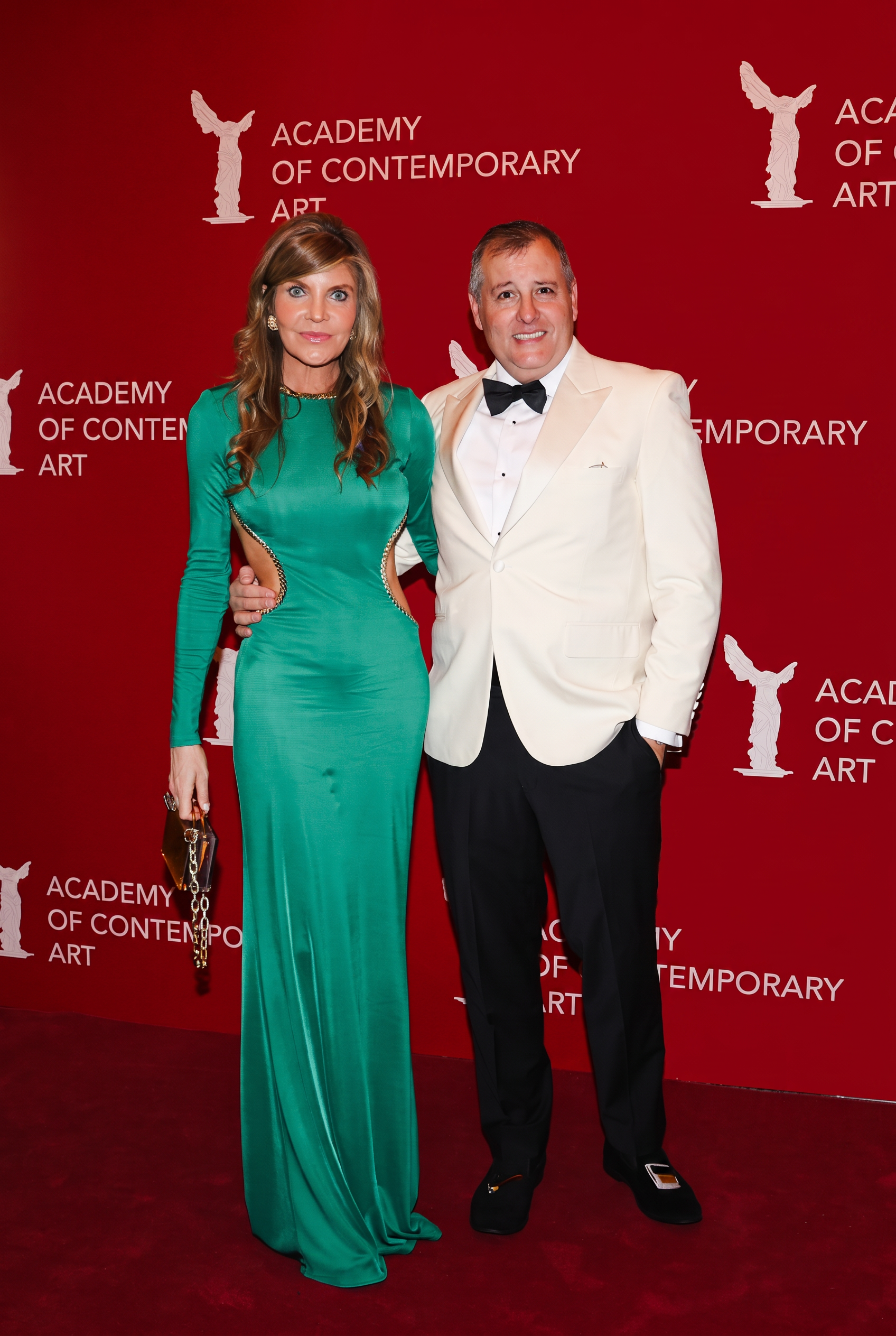 Guests on the Academy of Contemporary Art Gala red carpet